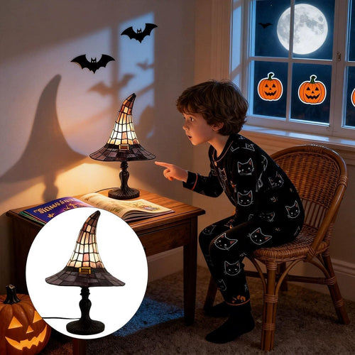 Witch Hat Lamps Creative Home Gothic Night Light Gift Witch Hat Light Ornament Halloween Home Ornament Decoration